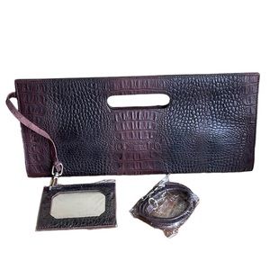 Lazaro Leather Clutch Handbag Shoulder Bag NWT